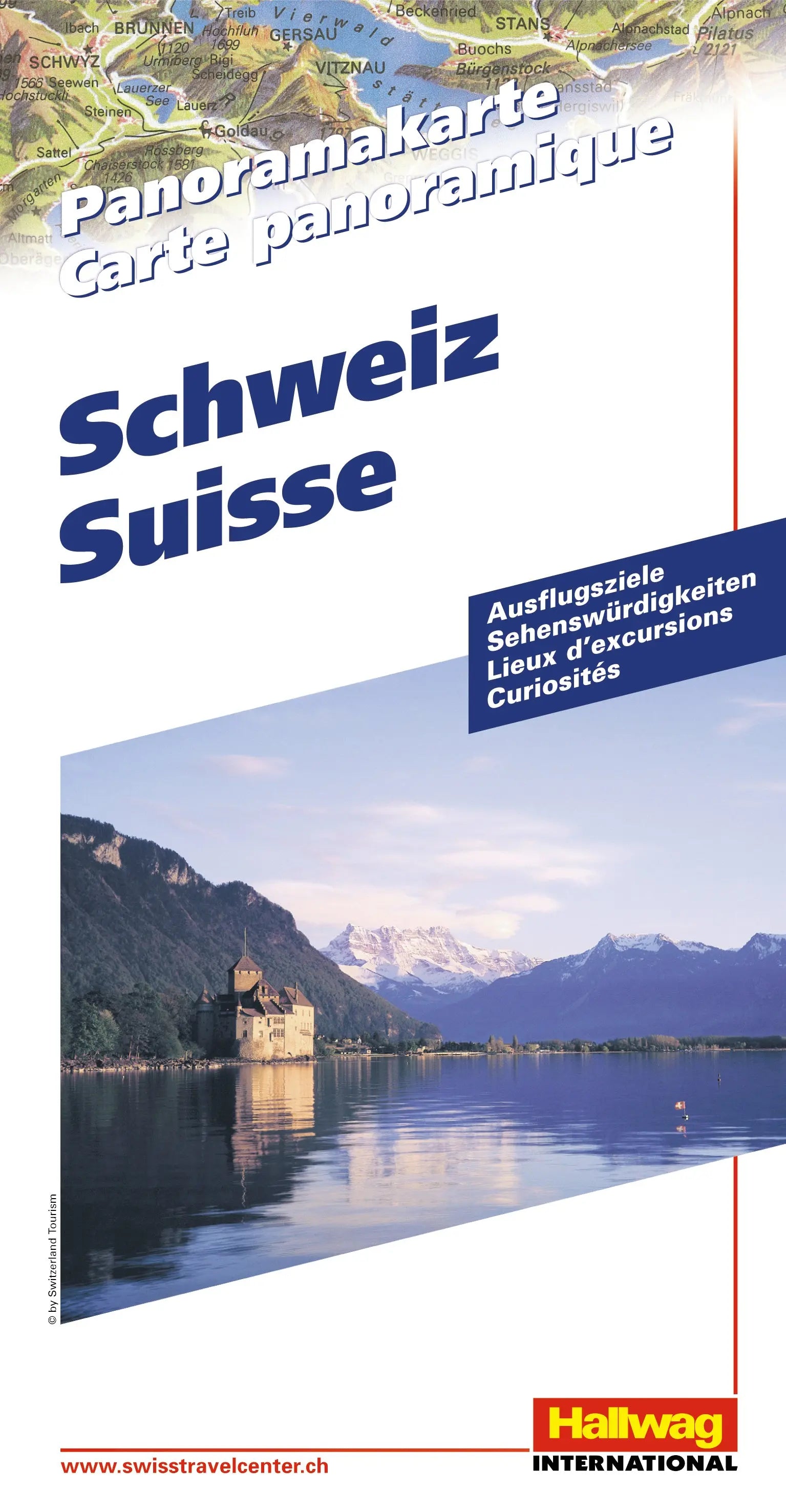 HALLWAG Panoramakarte 382831055 Schweiz Idealshop