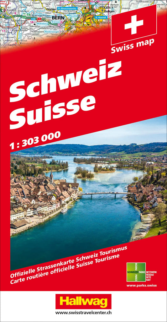 HALLWAG Strassenkarte 3-8283-1048- Schweiz 1:303 000 Idealshop