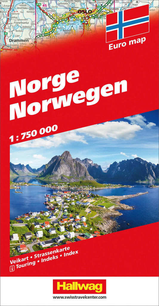 HALLWAG Strassenkarte 3-8283-1079- Norwegen (Dis/BT) 1:750'000 Idealshop
