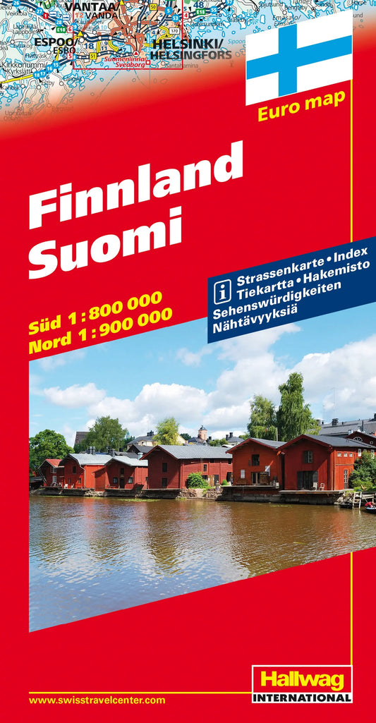 HALLWAG Strassenkarte 382830935 Finnland 1:800'000 Idealshop