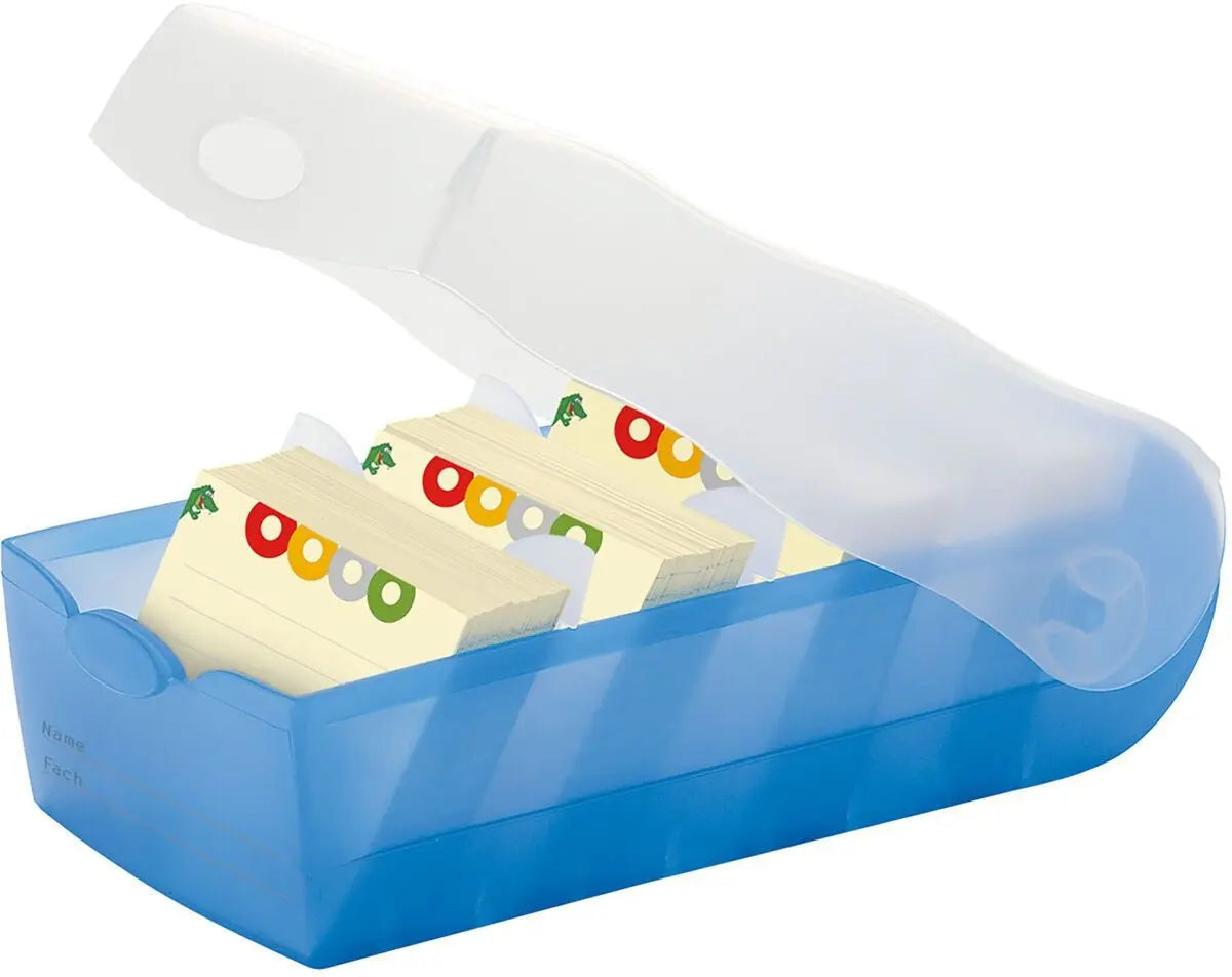 HAN Karteibox Croco A8 5.20 blau 9.7x6.7x19.1cm Idealshop