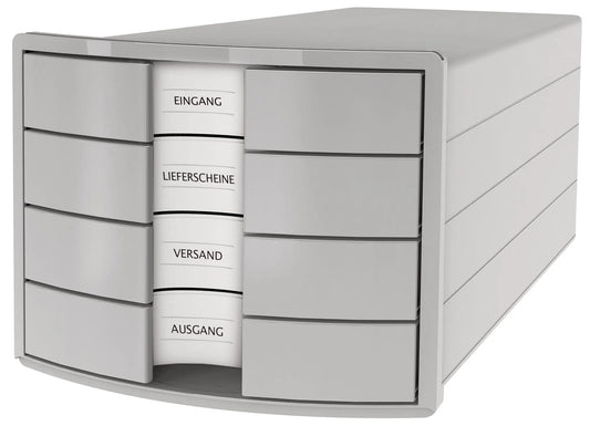 HAN Schubladenbox IMPULS A4/C4 14.75 grau 4 Schubladen Idealshop