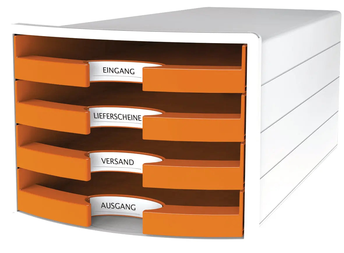 HAN Schubladenbox IMPULS A4/C4 14.75 orange 4 Schubladen Idealshop