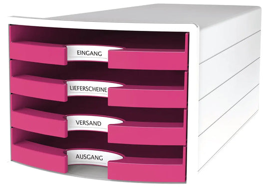 HAN Schubladenbox IMPULS A4/C4 14.75 pink 4 Schubladen Idealshop