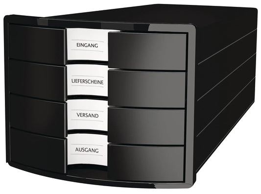 HAN Schubladenbox IMPULS A4/C4 14.75 schwarz 4 Schubladen Idealshop
