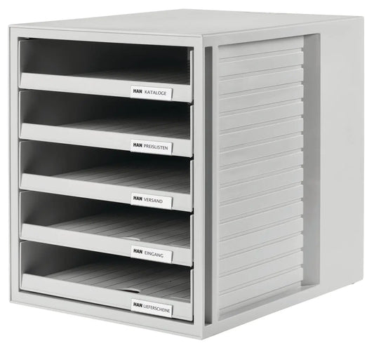 HAN Schubladenbox Schrank-Set 24.30 grau/grau 5 Fächer Idealshop