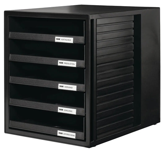 HAN Schubladenbox Schrank-Set 24.30 schwarz 5 Fächer Idealshop