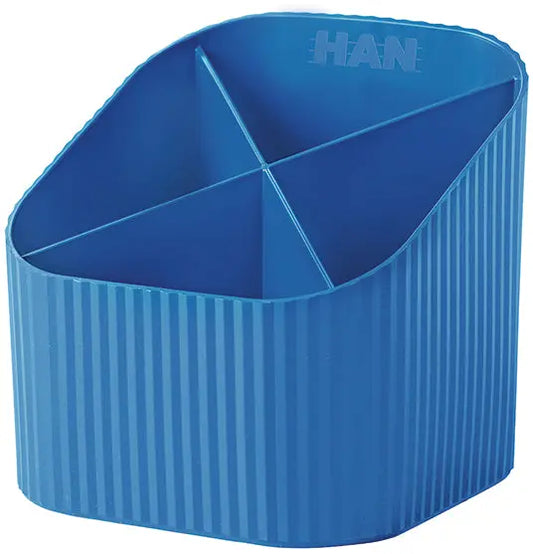 HAN Stifteköcher Re-LOOP 2.74 blau 4 Fächer Idealshop