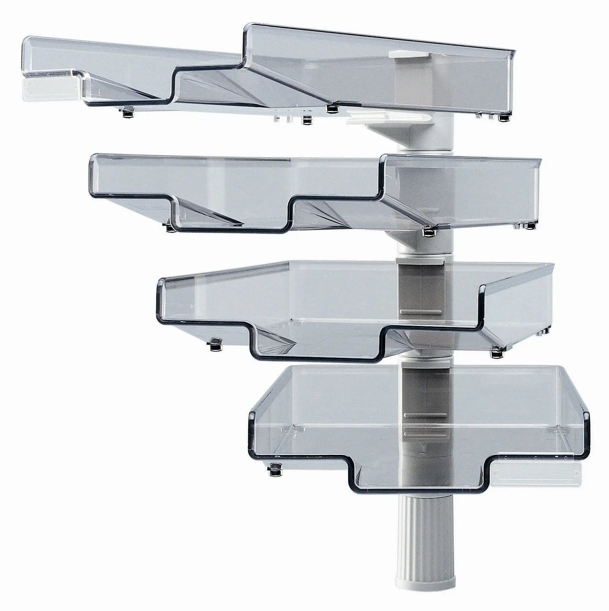 HANSA Briefkorb drehbar A4 41-5034.002 grau 4-teilig Idealshop