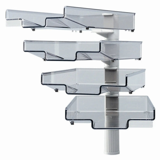 HANSA Briefkorb drehbar A4 41-5034.002 grau 4-teilig Idealshop