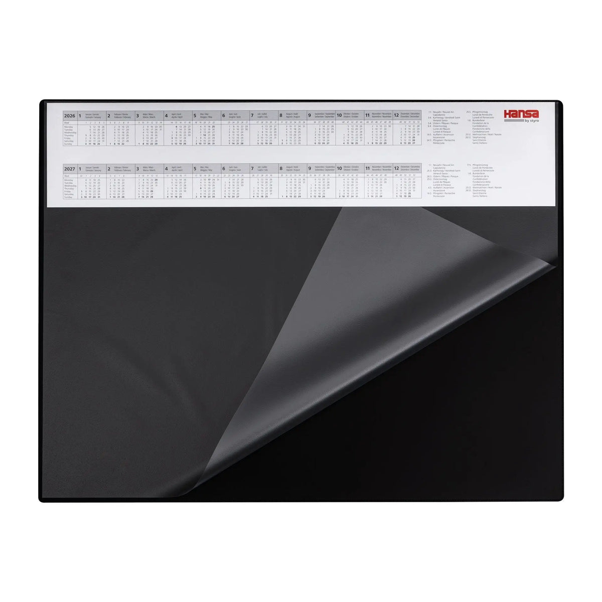 HANSA Schreibunterlage 41-6002.003 CalendarPad 65x50cm schwarz Idealshop