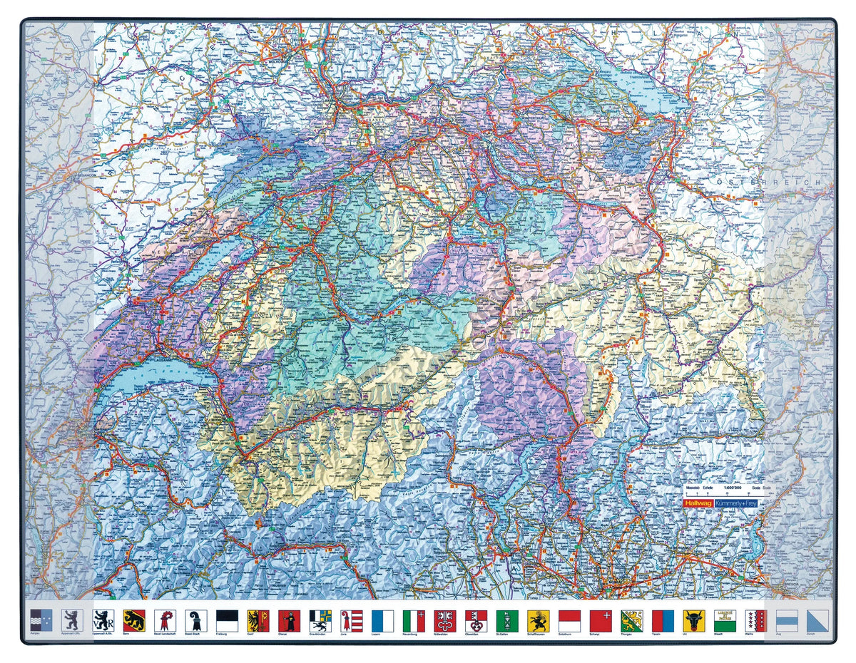 HANSA Schreibunterlage DE/FR 41-6020.001 GeoPad Schweiz 65x50cm Idealshop