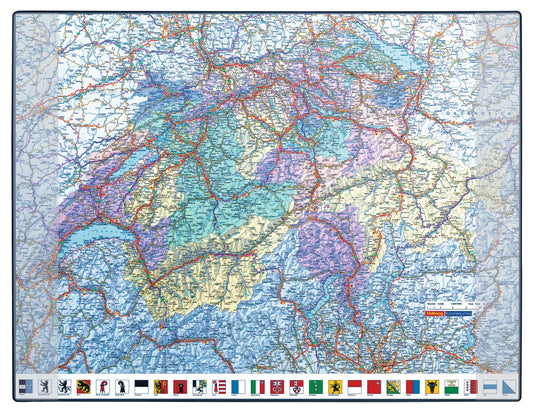 HANSA Schreibunterlage DE/FR 41-6020.001 GeoPad Schweiz 65x50cm Idealshop