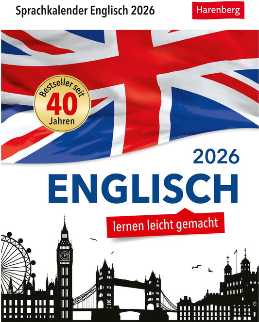 HARENBERG Abreisskalender 2026 2110800+26 Englisch DE, EN 12.5x16cm Idealshop