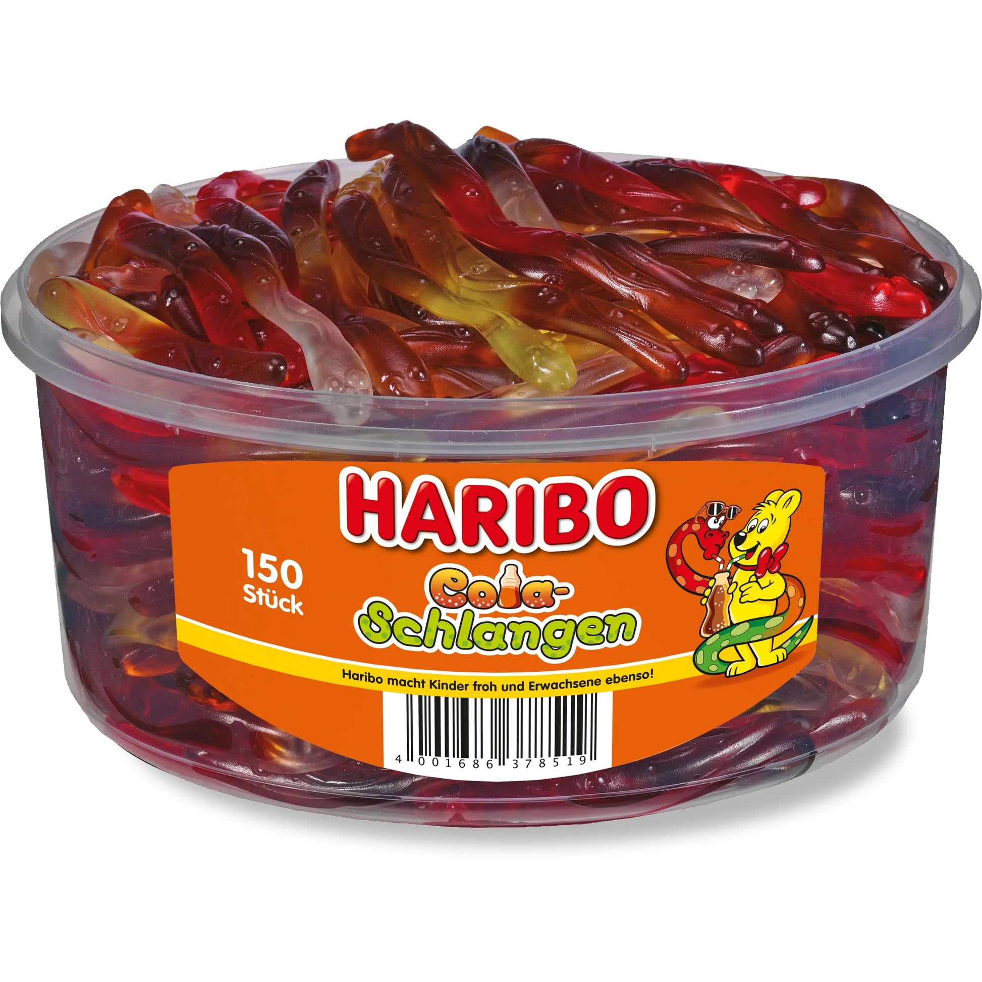 HARIBO Cola-Schlangen ME83085 Dose 1050g, 150 Stk. Idealshop