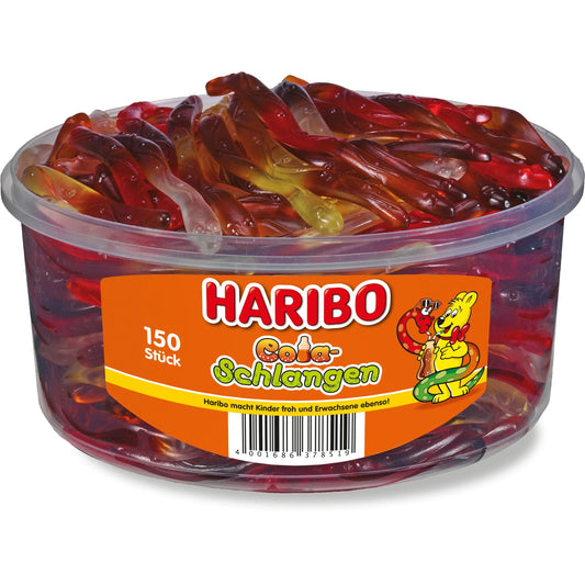 HARIBO Cola-Schlangen ME83085 Dose 1050g, 150 Stk. Idealshop