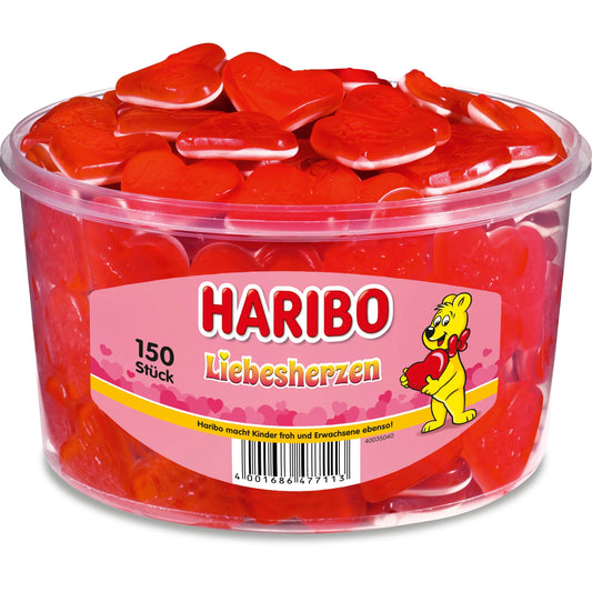 HARIBO Liebes-Herze ME92512 Dose 1200g, 150 Stk. Idealshop