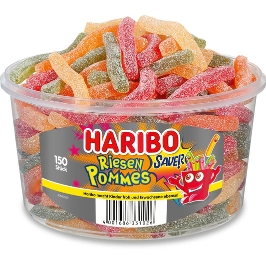 HARIBO Saure Riesen-Pommes ME83014 Dose 1200g, 150 Stk. Idealshop