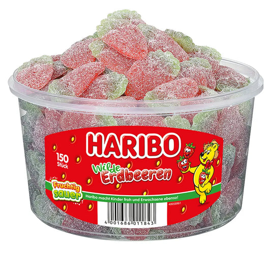 HARIBO Saure Wilde erdbeeren ME83082 Dose 1200g, 150 Stk. Idealshop