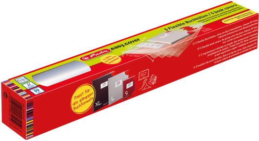 HERLITZ Buchhülle easy cover 50014743 5 Stück Flexibel Idealshop