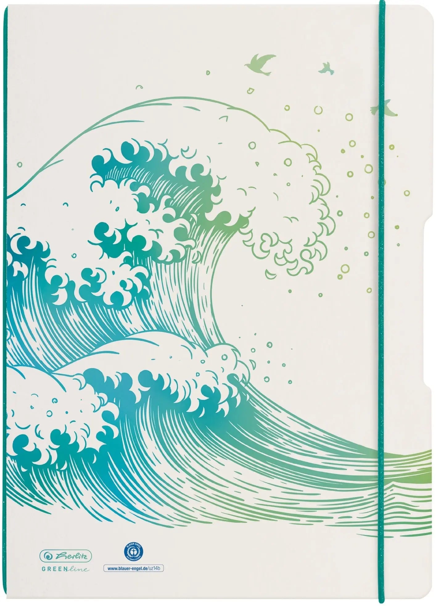 HERLITZ Notizbuch My Book A4 50033645 A4 gREENline Welle 80Bl.kar. Idealshop