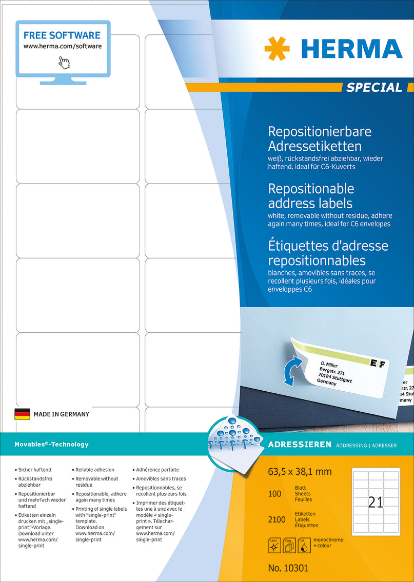 HERMA     Etiketten SPECIAL  63.5x38.1mm