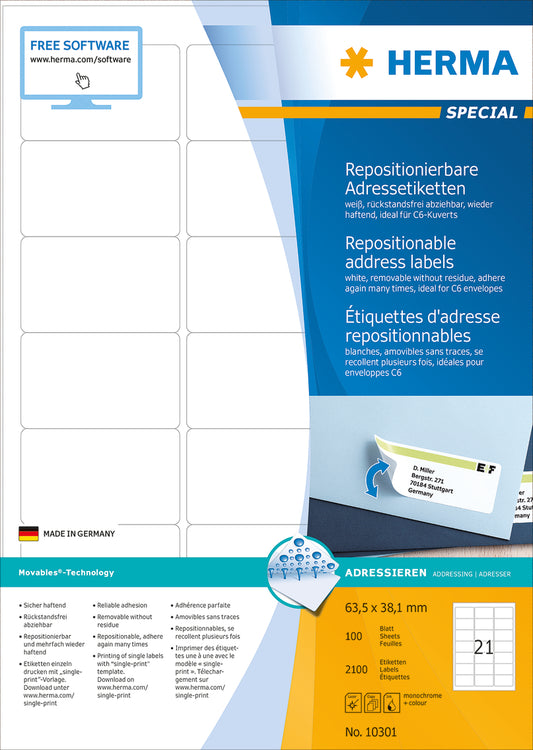 HERMA     Etiketten SPECIAL  63.5x38.1mm