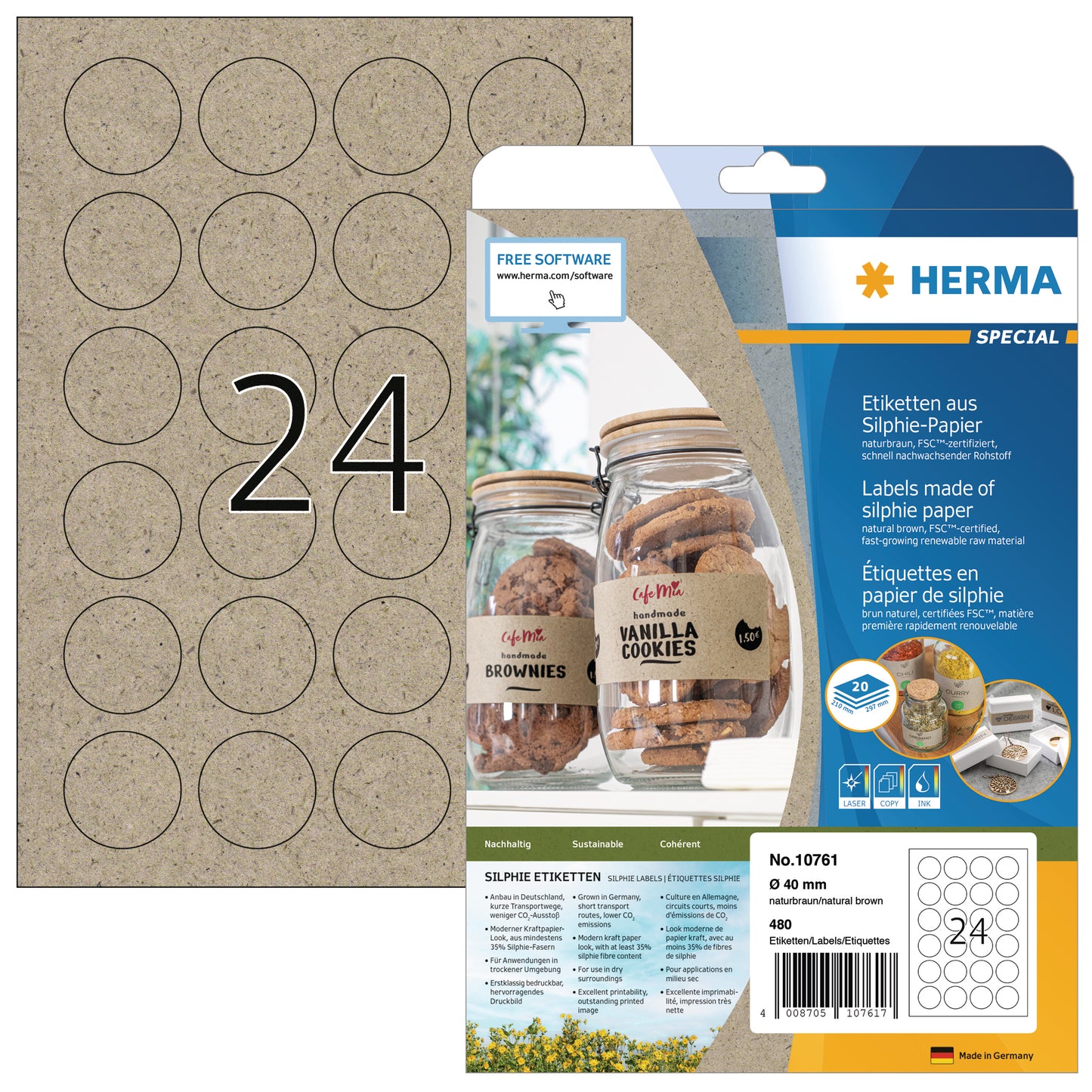 HERMA     Etiketten           rund 40 mm