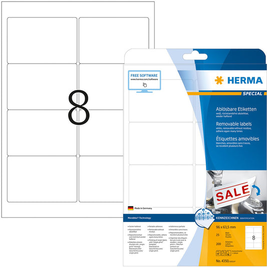 HERMA     Etiketten Movables 96,0x63,5mm