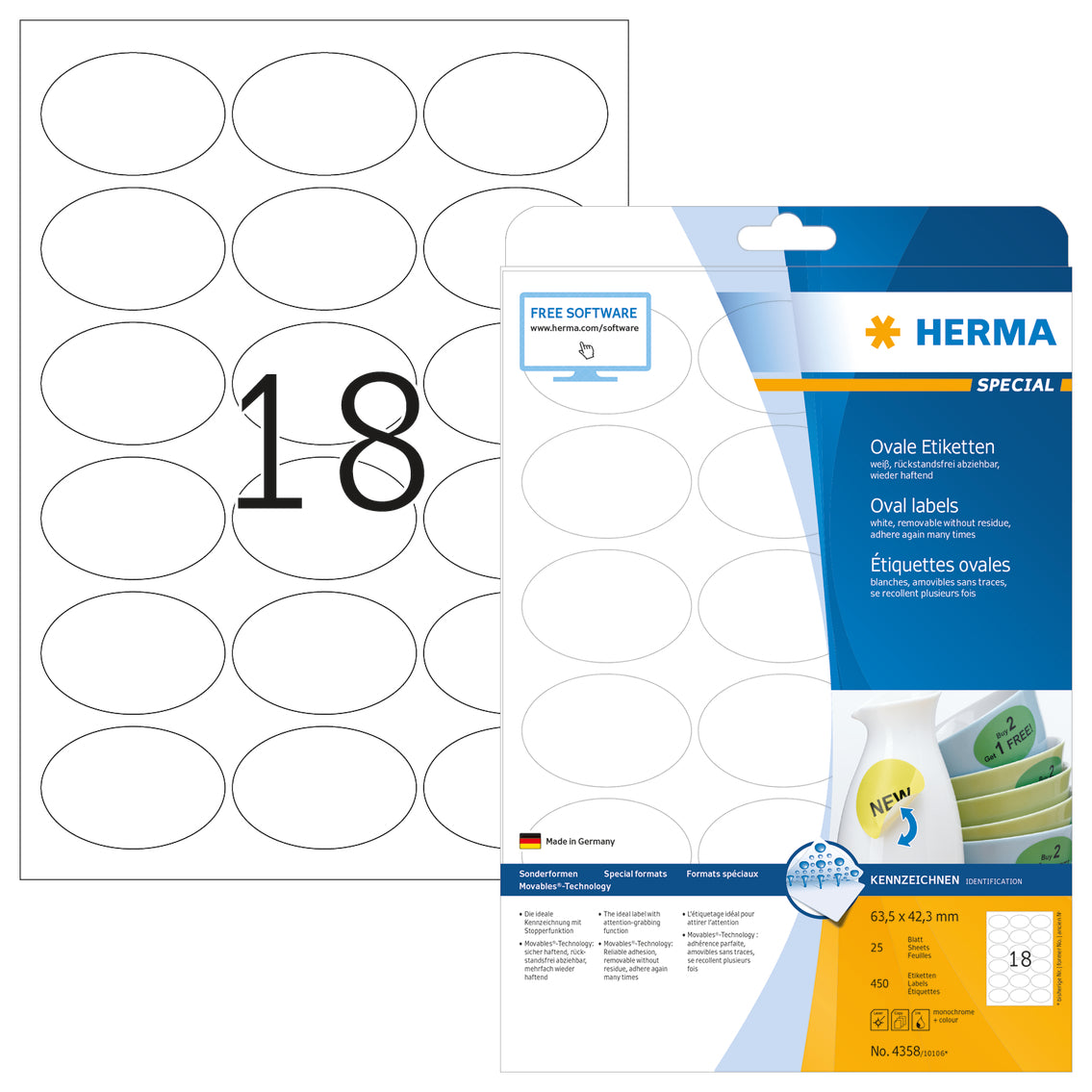 HERMA     Etiketten 4358