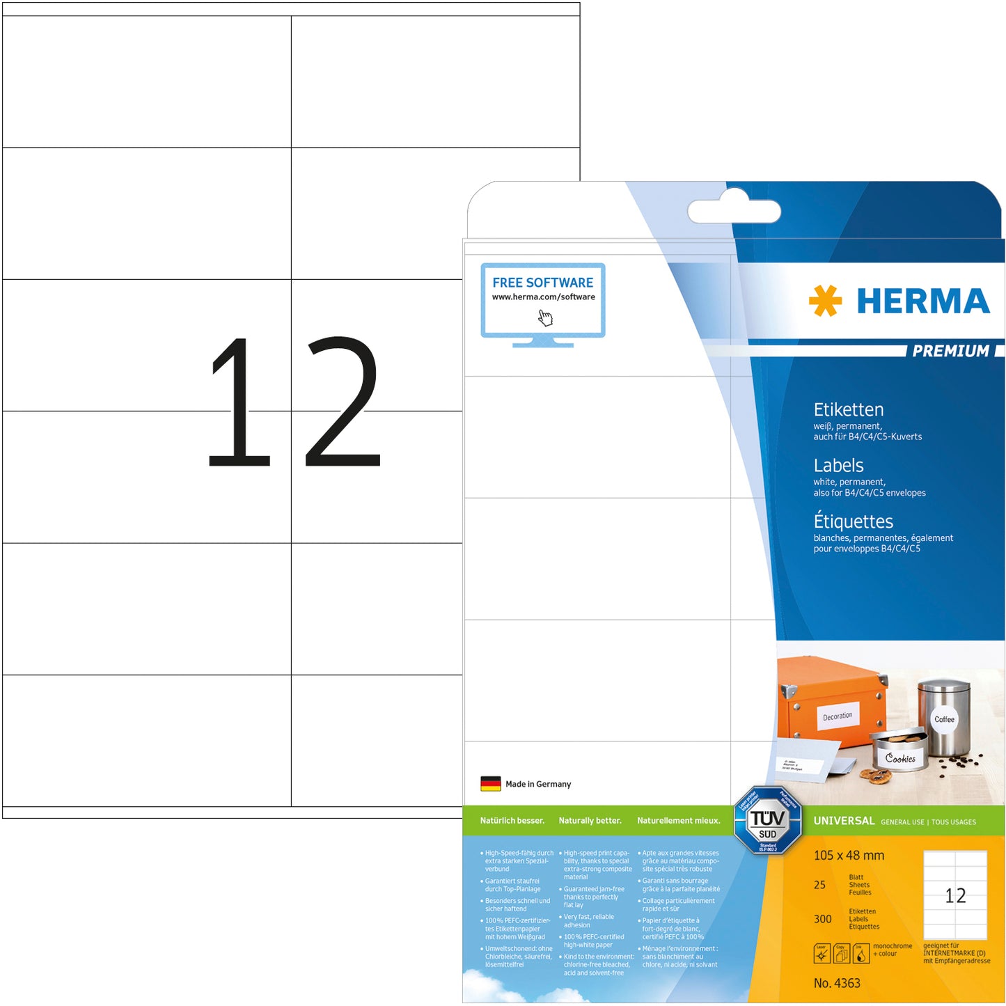 HERMA     Etiketten Premium     105x48mm