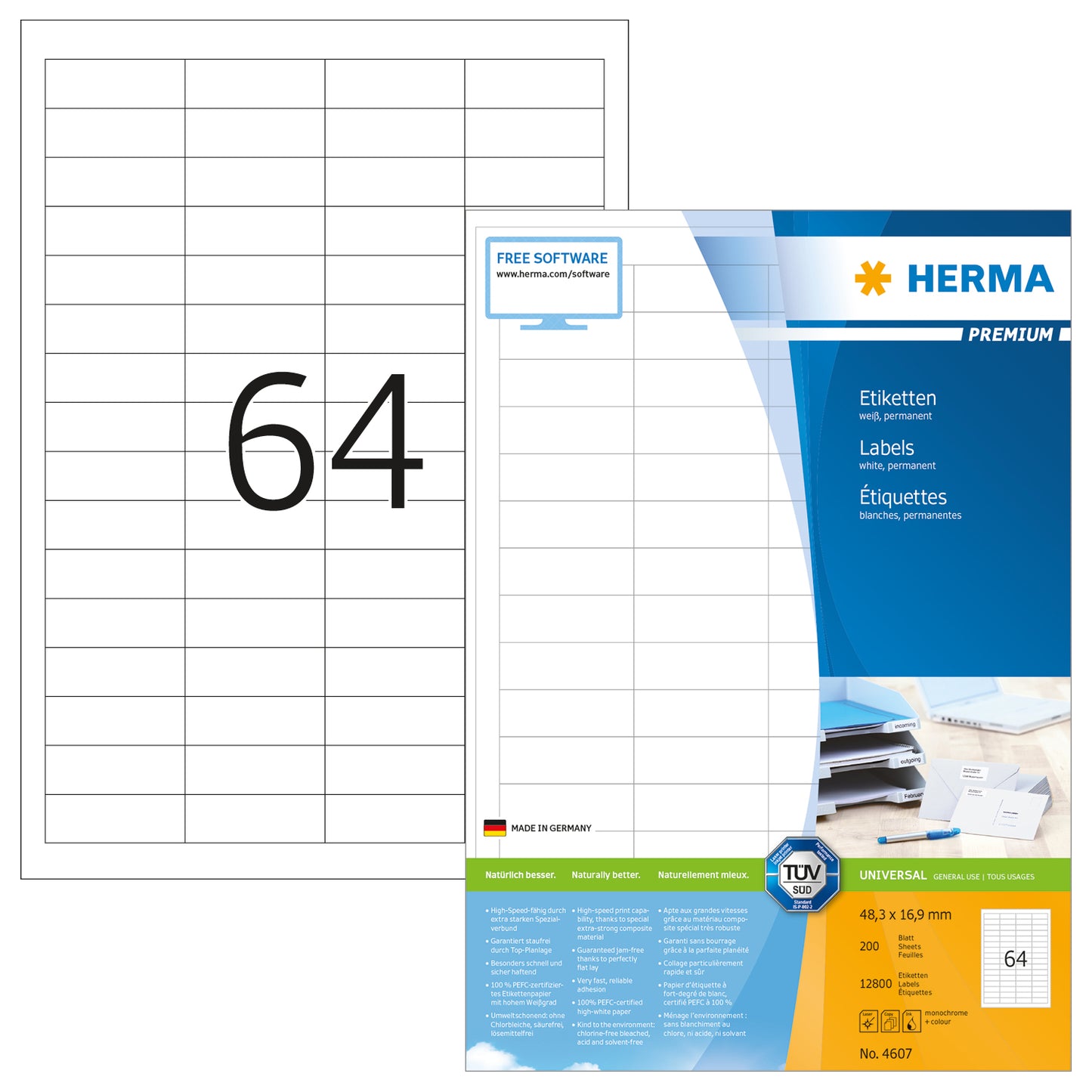 HERMA     Etiketten Premium  48,3×16,9mm