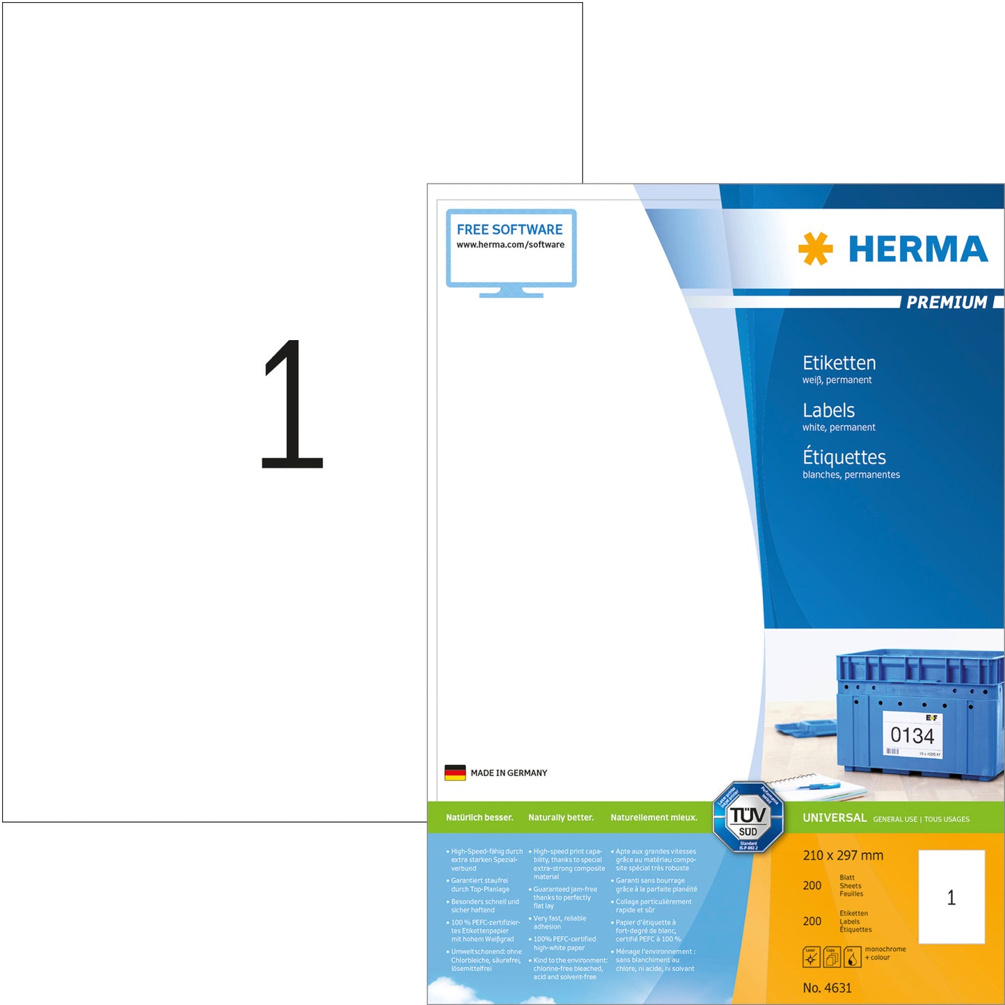 HERMA     Universal-Etiketten  210x297mm