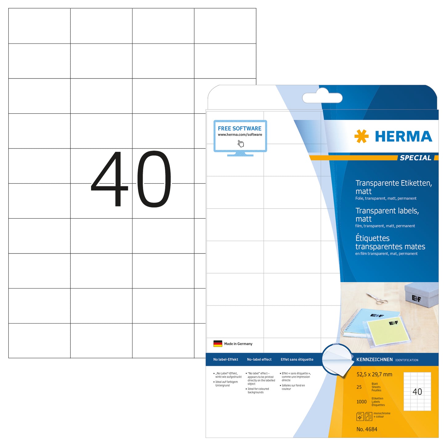 HERMA     Etiketten Special  52,5x29,7mm