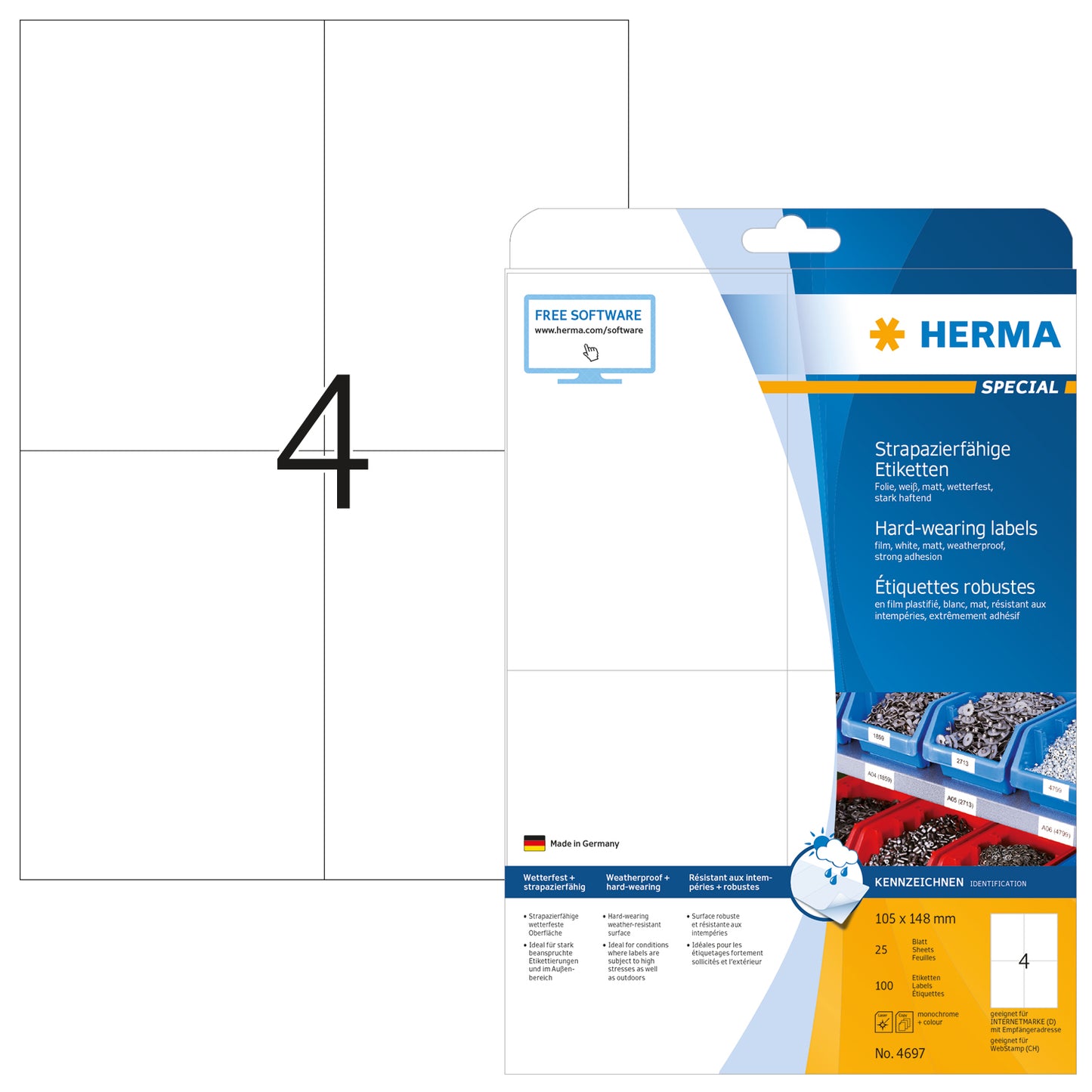 HERMA     Spezialetiketten     105x148mm