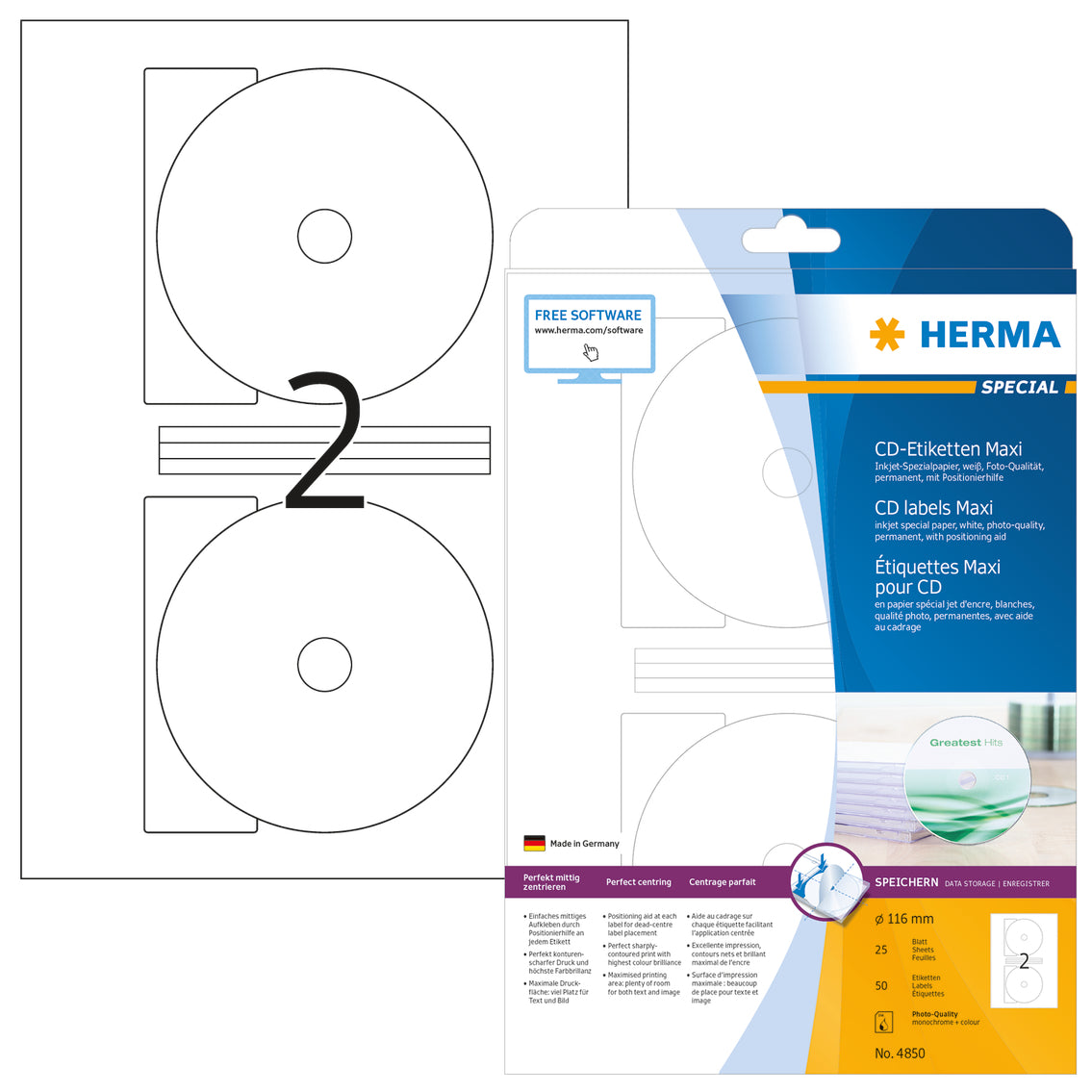 HERMA     CD-Etiketten 4850