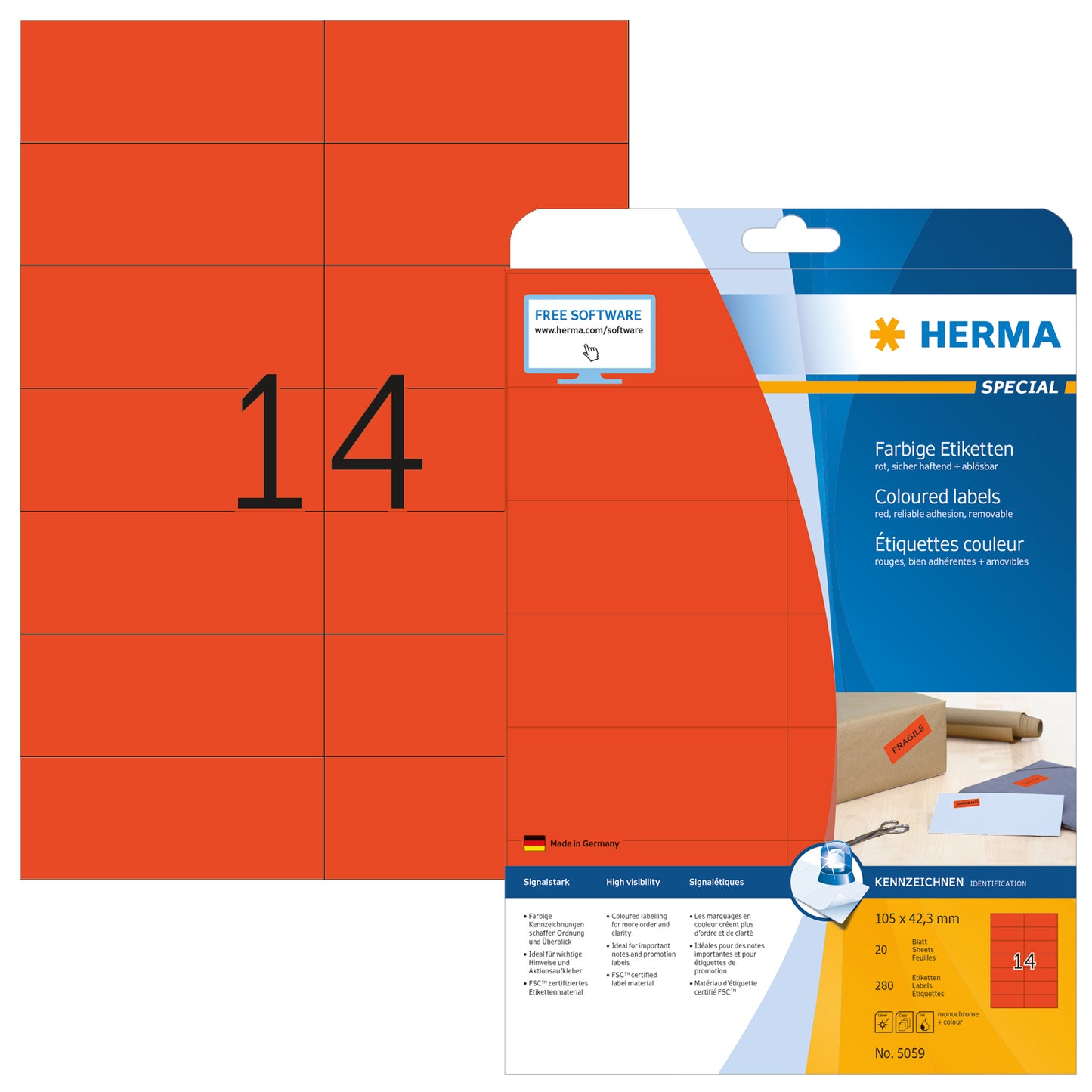 HERMA     Etiketten Special   105×42,3mm