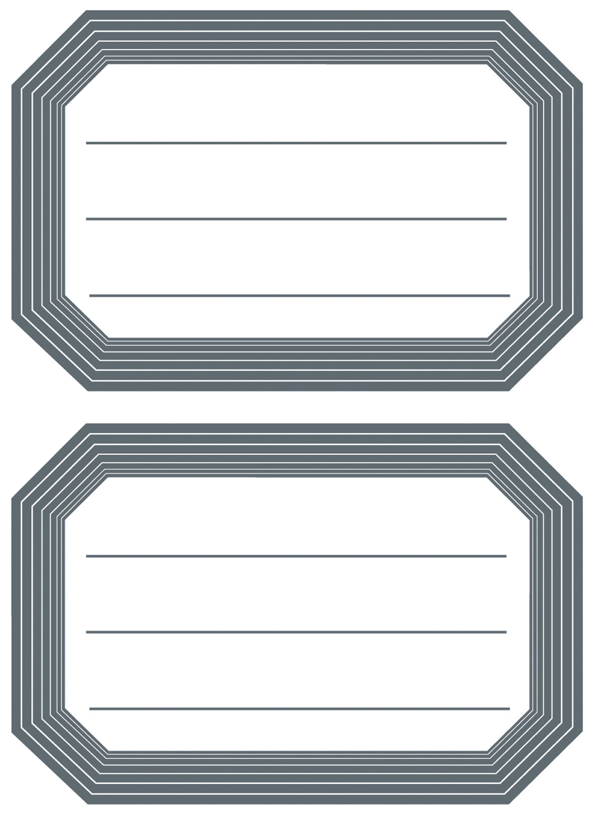 HERMA Heftschilder 55×82mm 5719 Rand grau, liniert 12 Stück Idealshop
