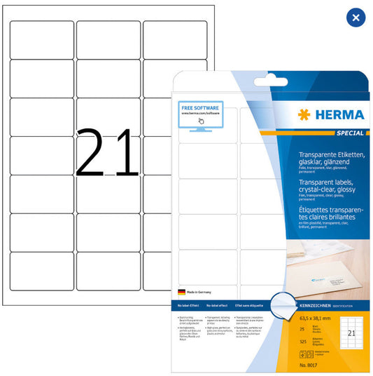 HERMA     Folienetiketten    63,5x38,1mm