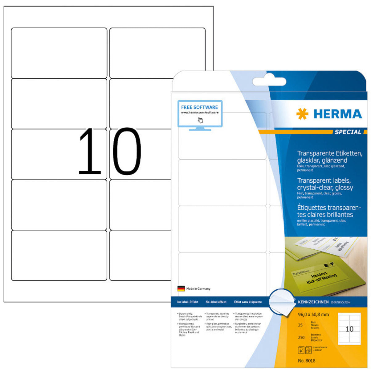 HERMA     Folienetiketten      96x50,8mm