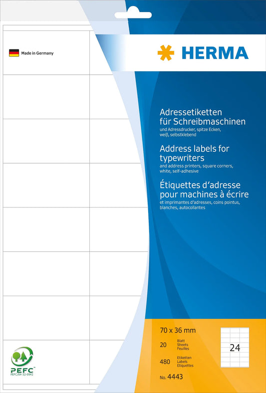 HERMA     Adressetiketten        70×36mm Idealshop