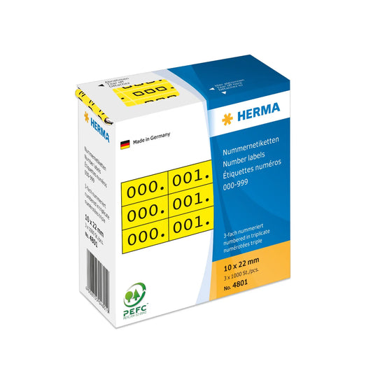 HERMA     Dreifach-Nummern       22x10mm Idealshop