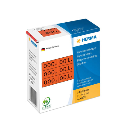 HERMA     Dreifach-Nummern       22x10mm Idealshop