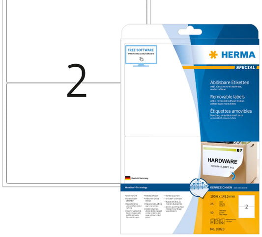 HERMA     Etiket. Movables 199,6x143,5mm Idealshop