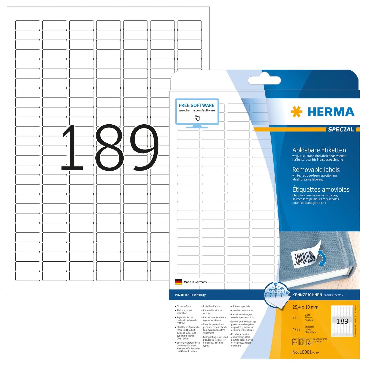 HERMA     Etikett. Movables    25,4x10mm Idealshop