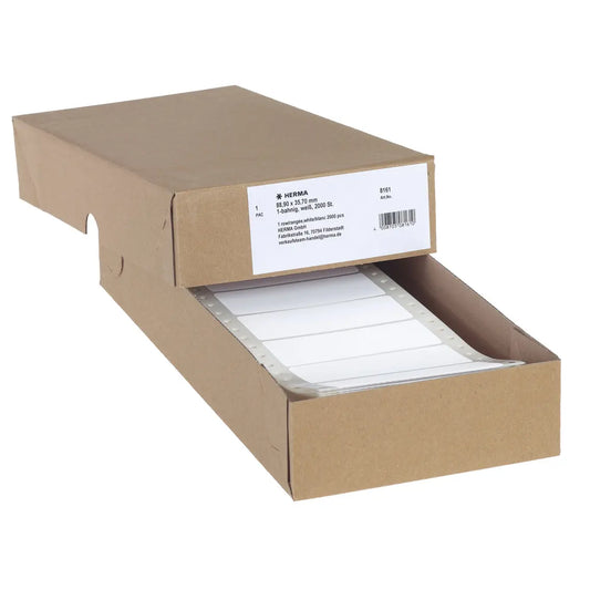HERMA Etiketten 1-bah. 88,90×35,7mm 8161 weiss, endlos 2000 Stück Idealshop