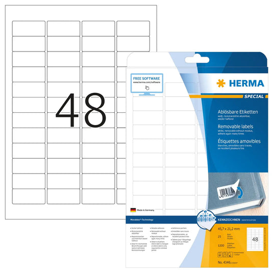 HERMA     Etiketten Movables 45,7x21,2mm Idealshop