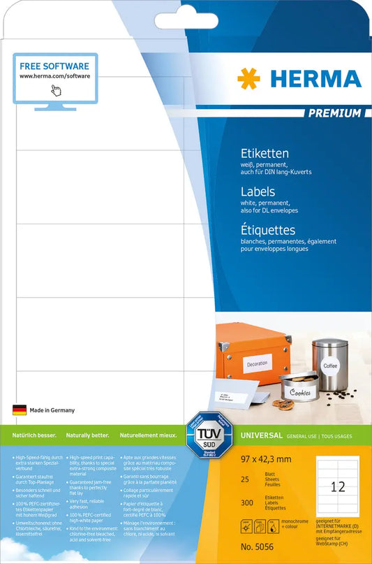 HERMA     Etiketten PREMIUM    97x42.3mm Idealshop