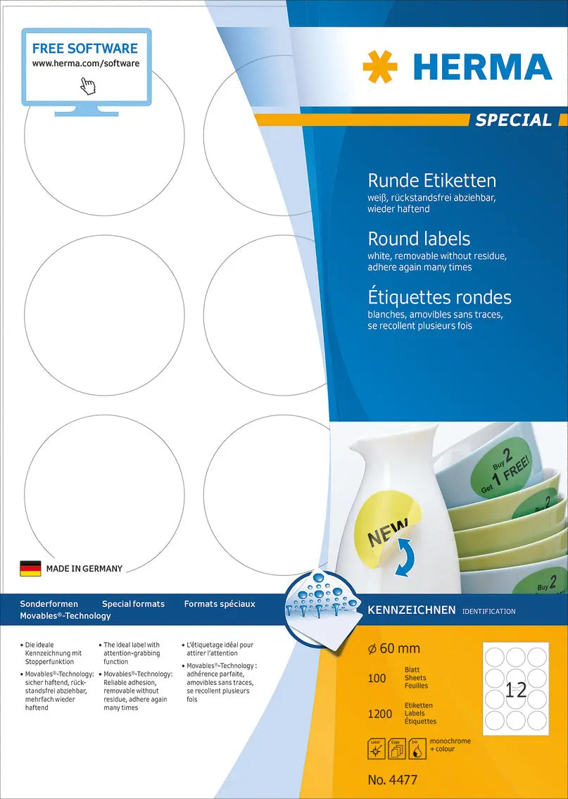 HERMA     Etiketten SPECIAL      60x60mm Idealshop