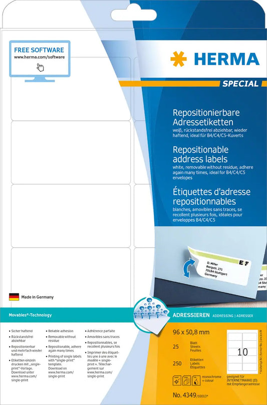 HERMA     Etiketten SPECIAL    96x50.8mm Idealshop
